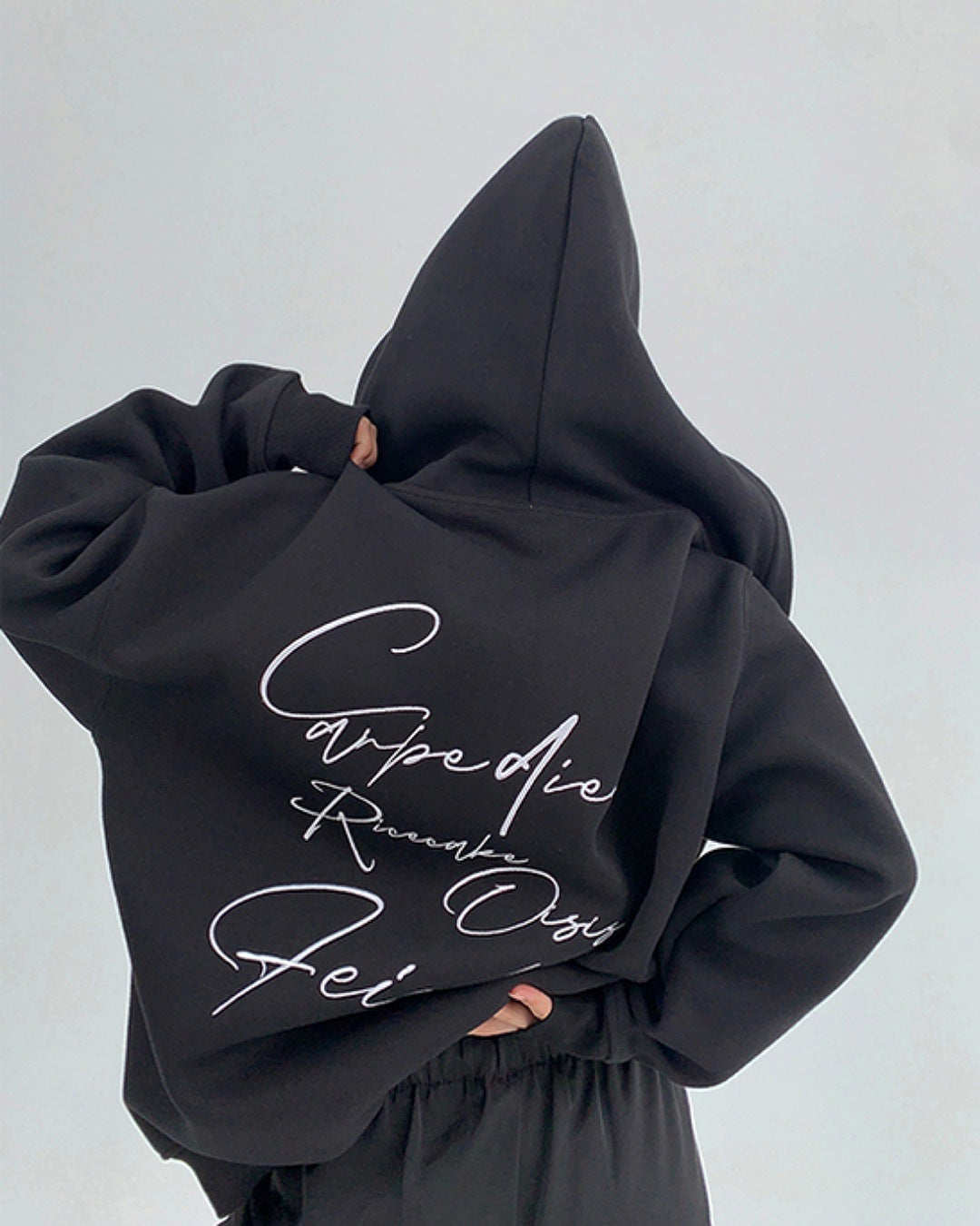 レタリングプリントジップアップパーカー SL735