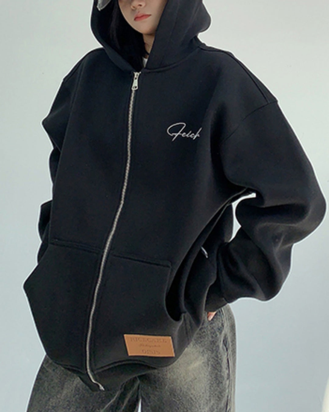 レタリングプリントジップアップパーカー SL735