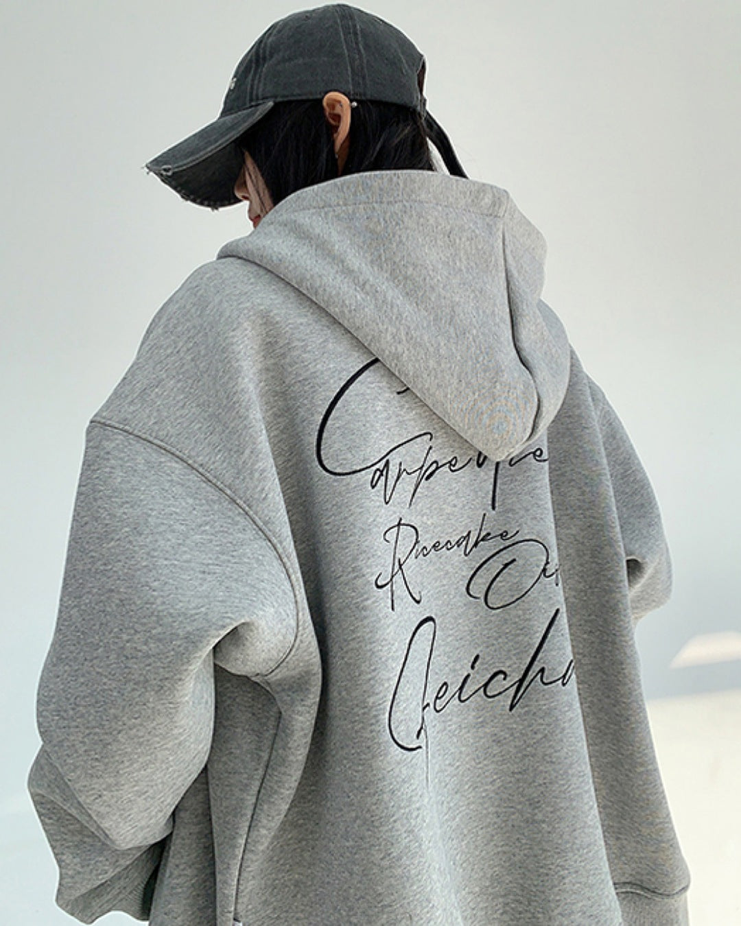 レタリングプリントジップアップパーカー SL735