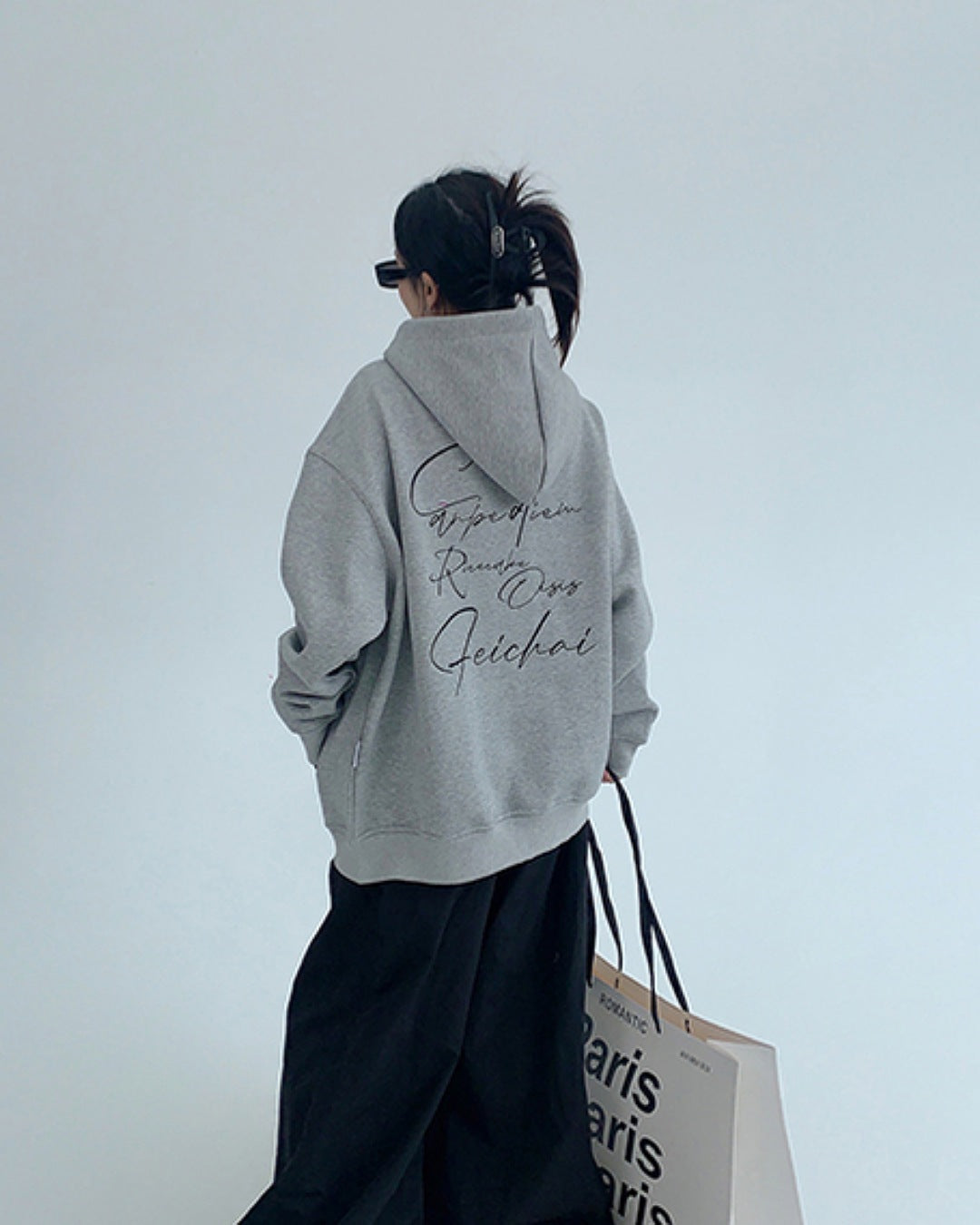 レタリングプリントジップアップパーカー SL735