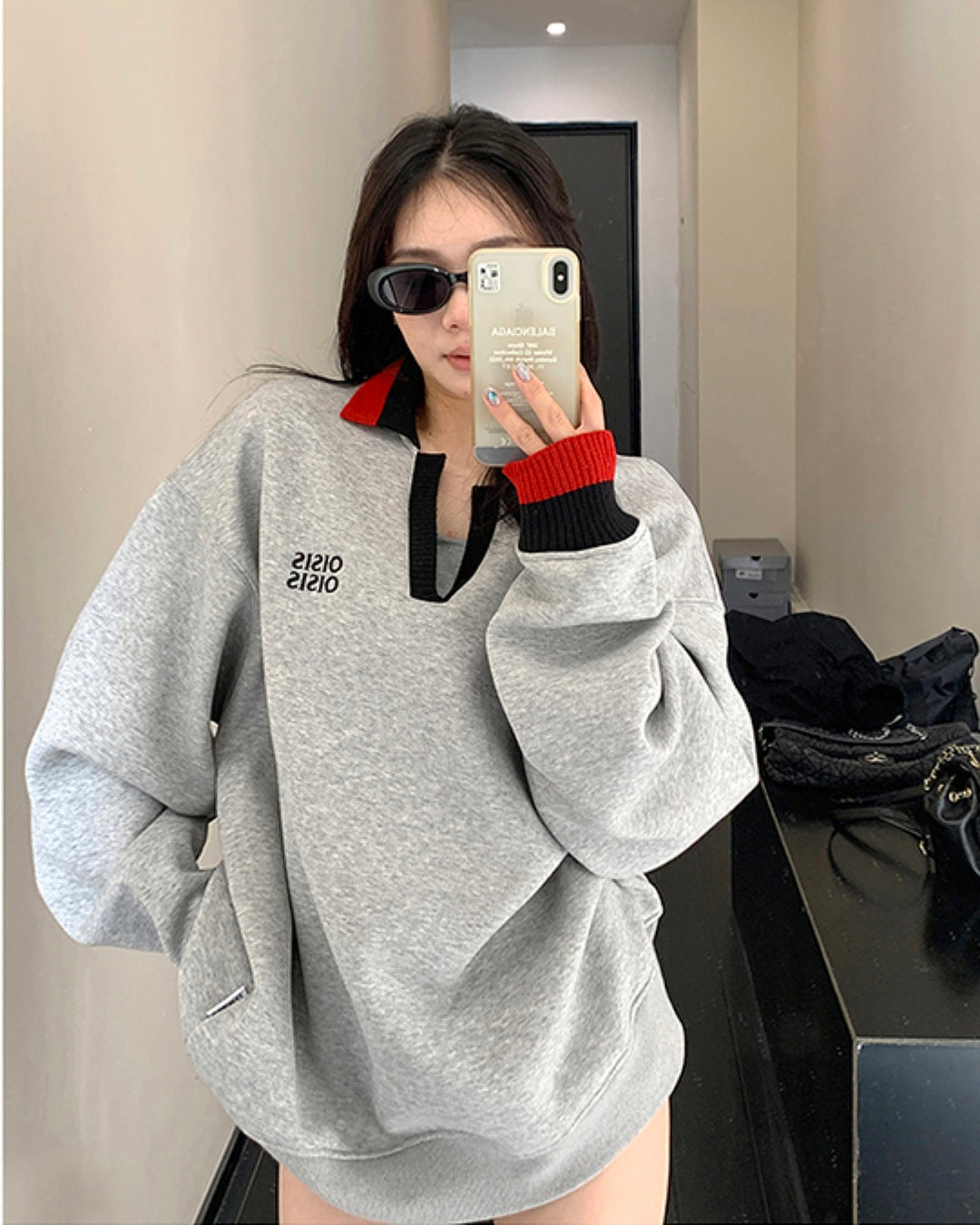 マルチカラーVネックプルオーバー SL736