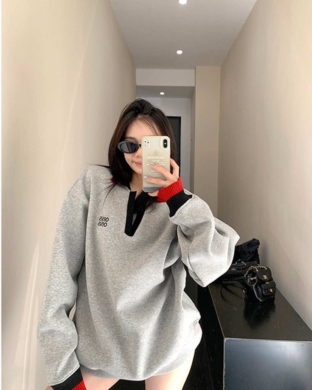 マルチカラーVネックプルオーバー SL736