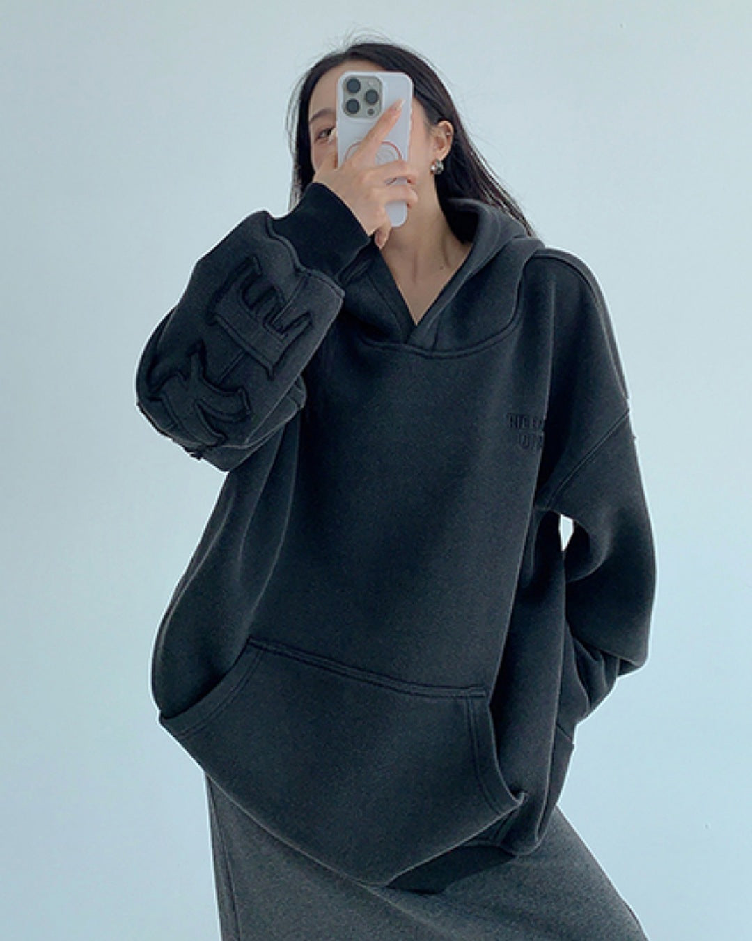 パッチワークロゴフーディ SL764