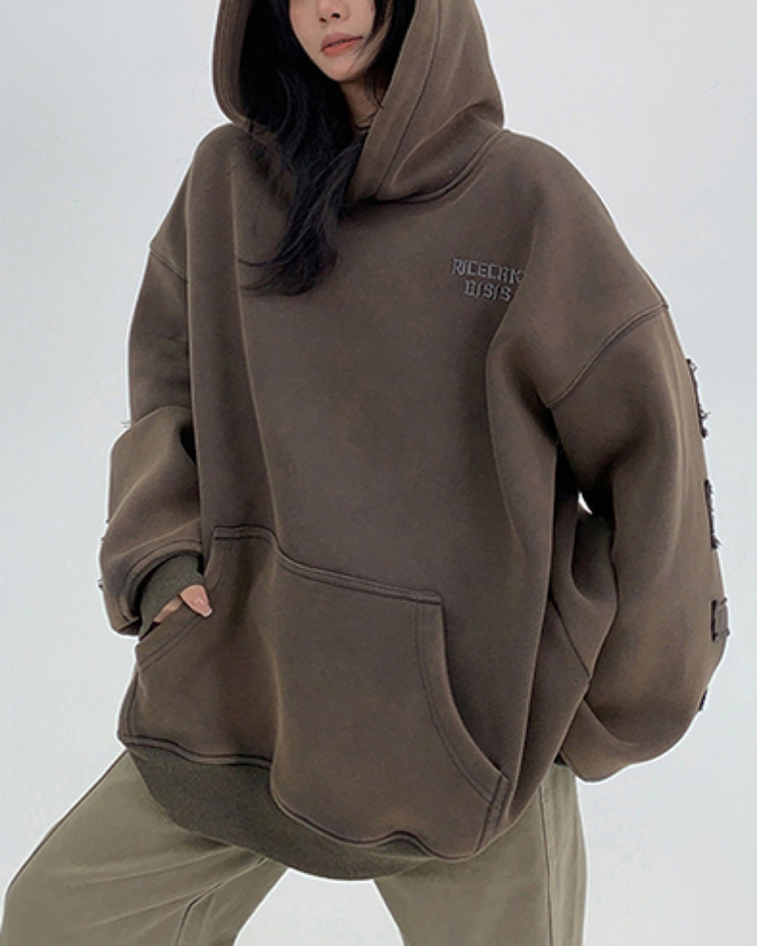 パッチワークロゴフーディ SL764