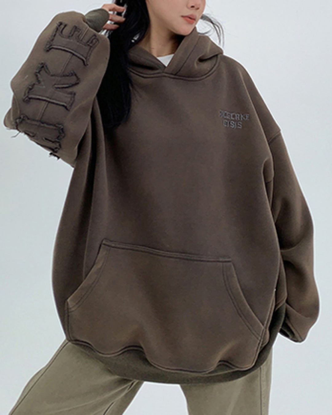 パッチワークロゴフーディ SL764