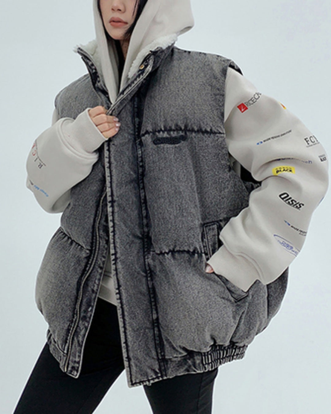 ハイネックデニムベスト SL765