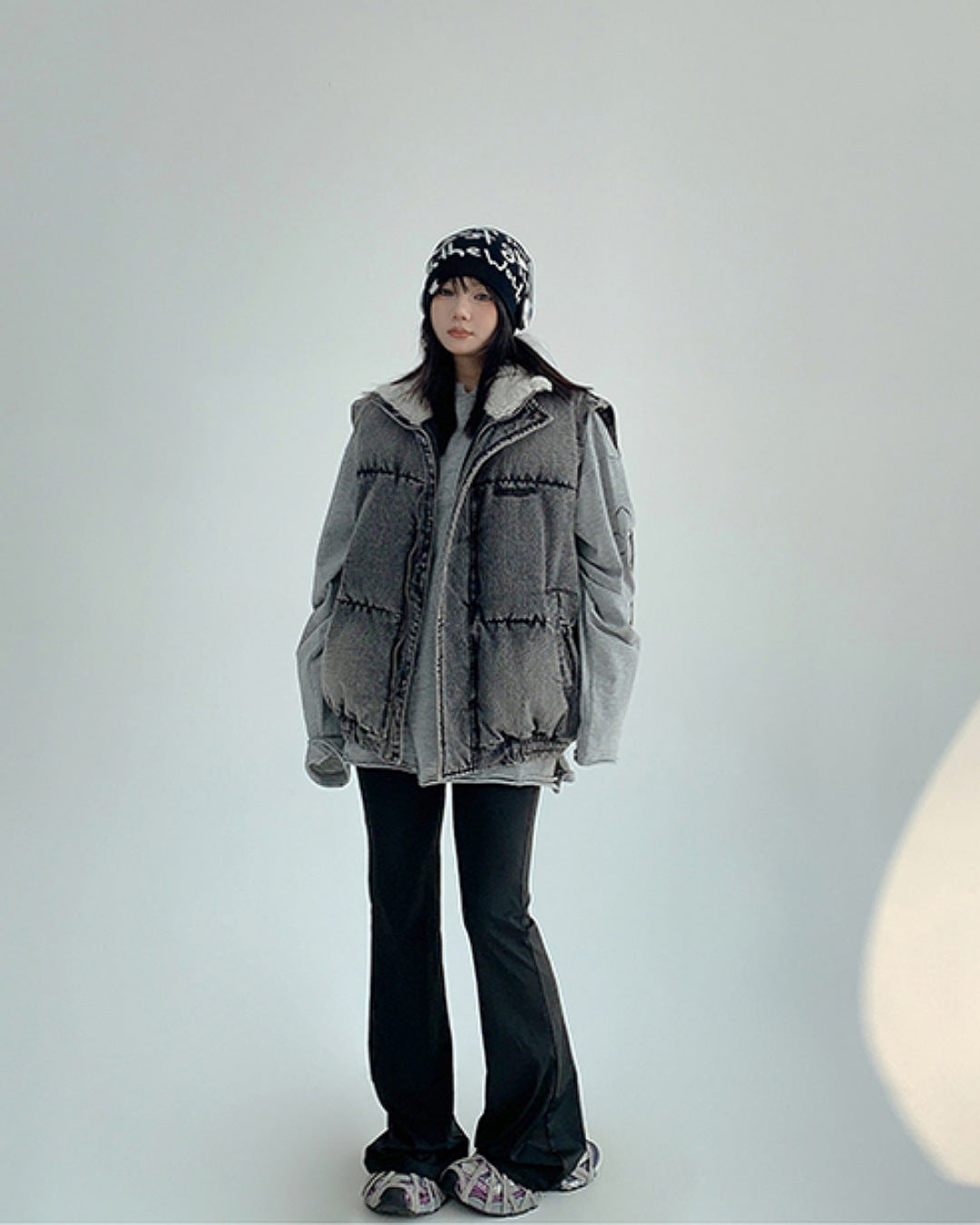 ハイネックデニムベスト SL765