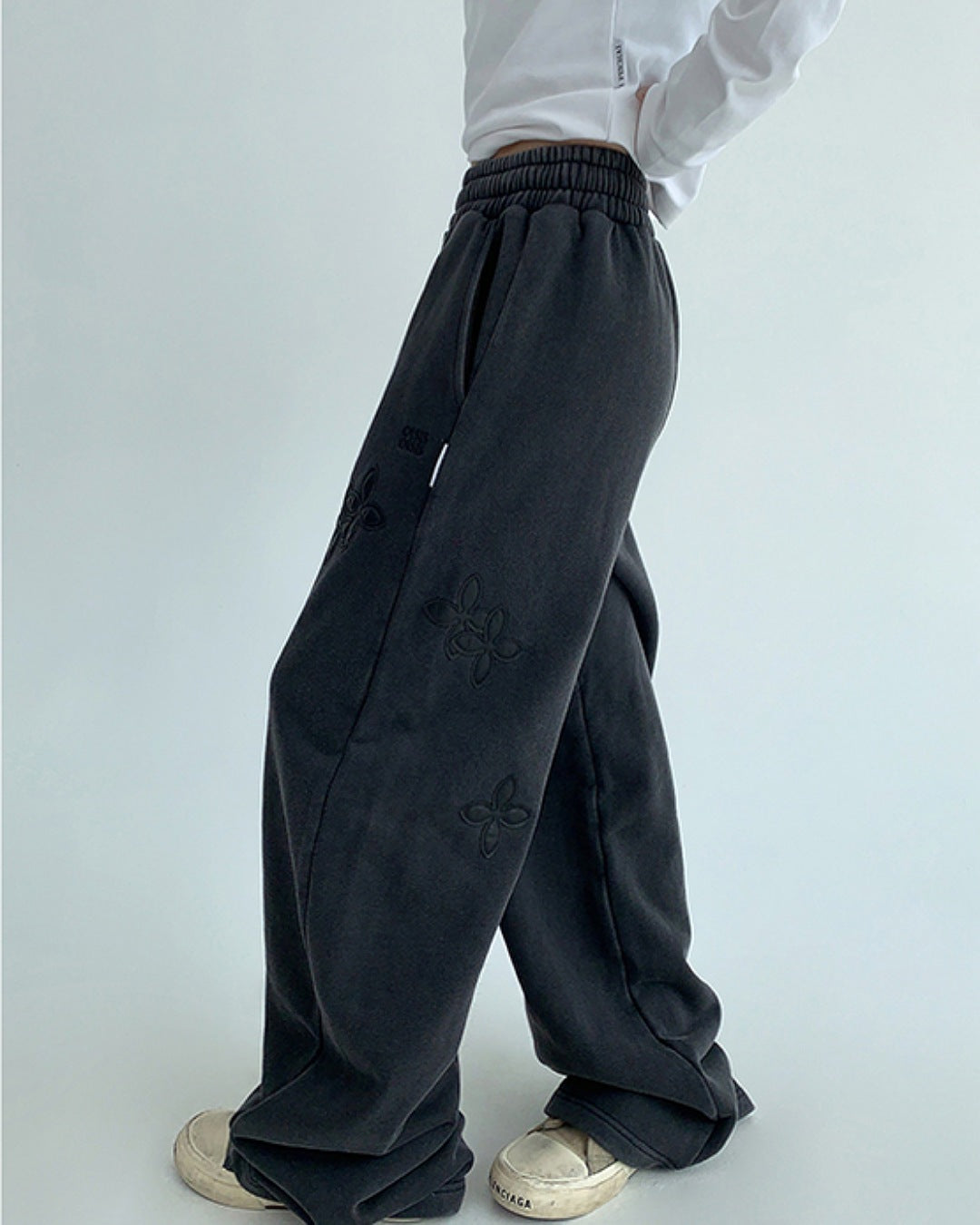 フラワーパッチワークイージーパンツ SL767