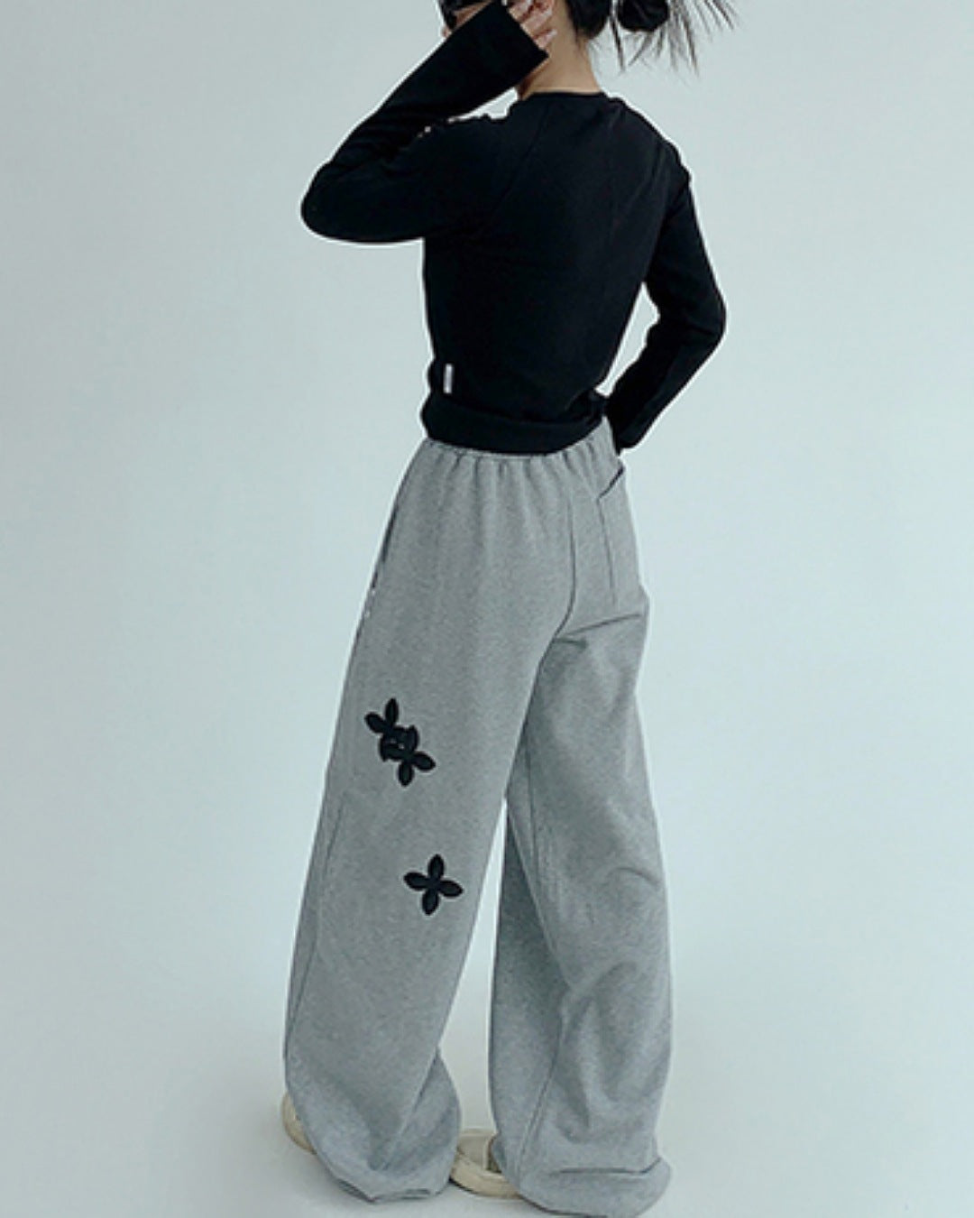 フラワーパッチワークイージーパンツ SL767