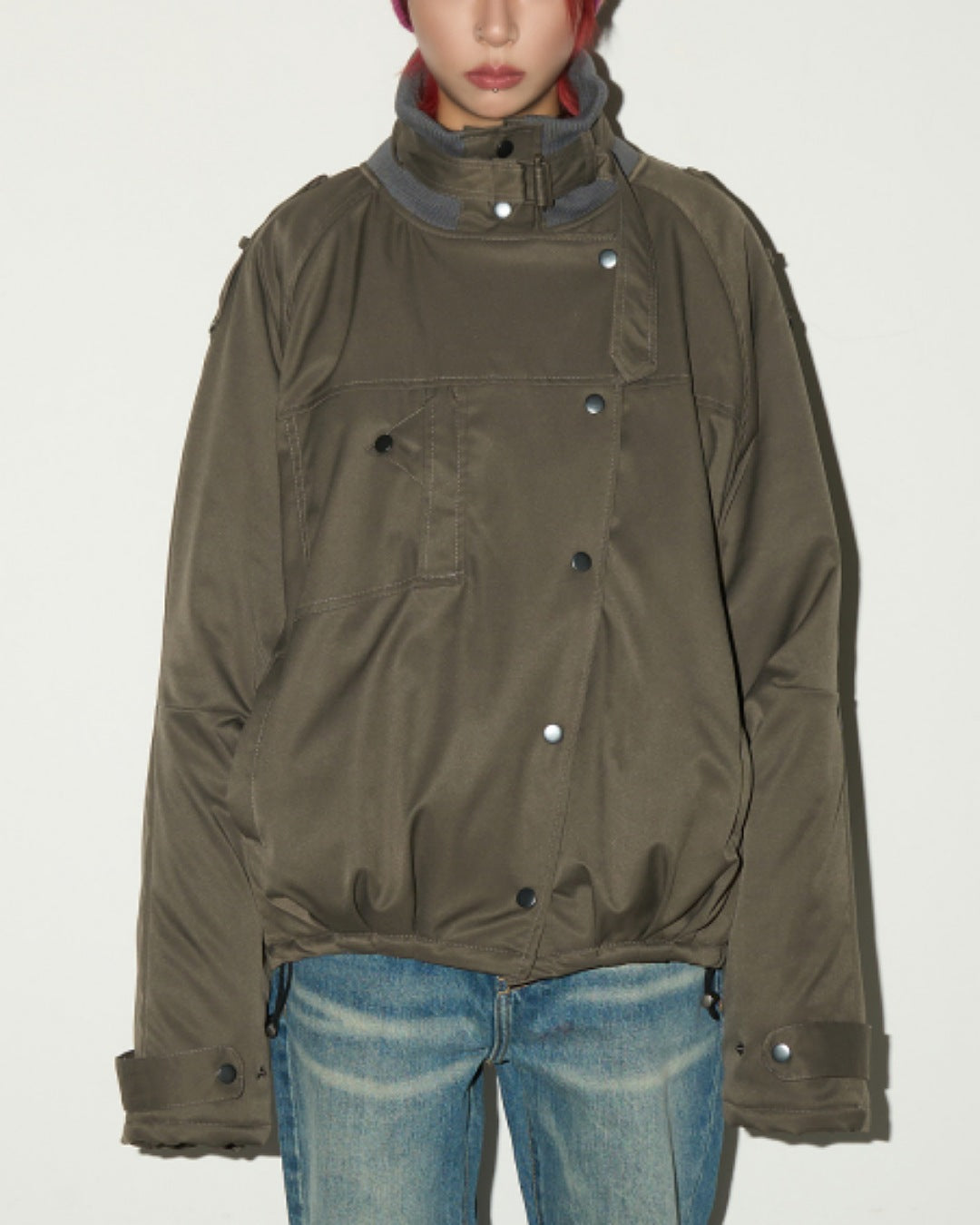 ストラップスタンドカラーブルゾン SL771