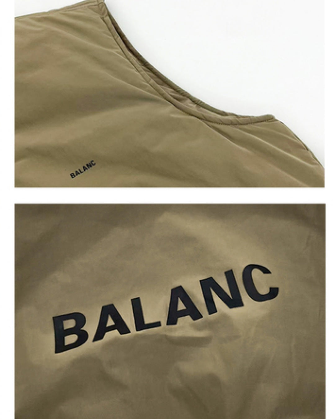 スタンドカラーバックプリントベスト SL773