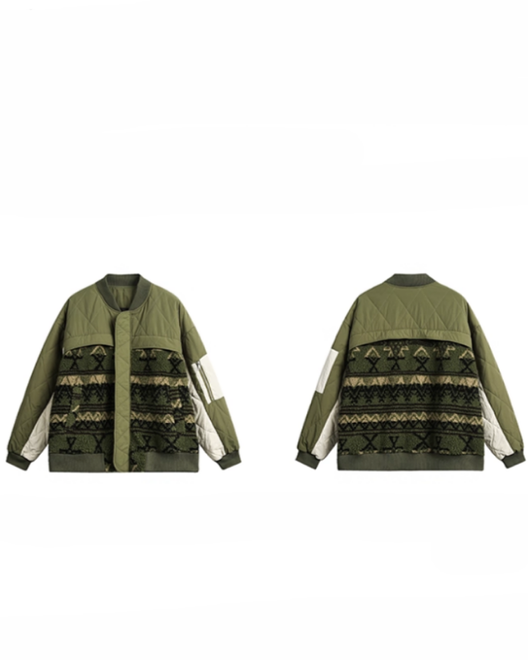 ネイティブ柄異素材ブルゾン SL774