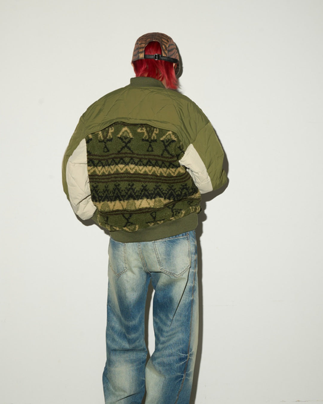 ネイティブ柄異素材ブルゾン SL774