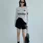 パッチタグニットショートパンツ SL783