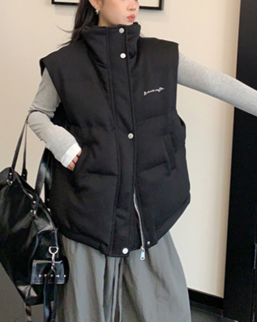 ハイネック中綿ベスト SL784