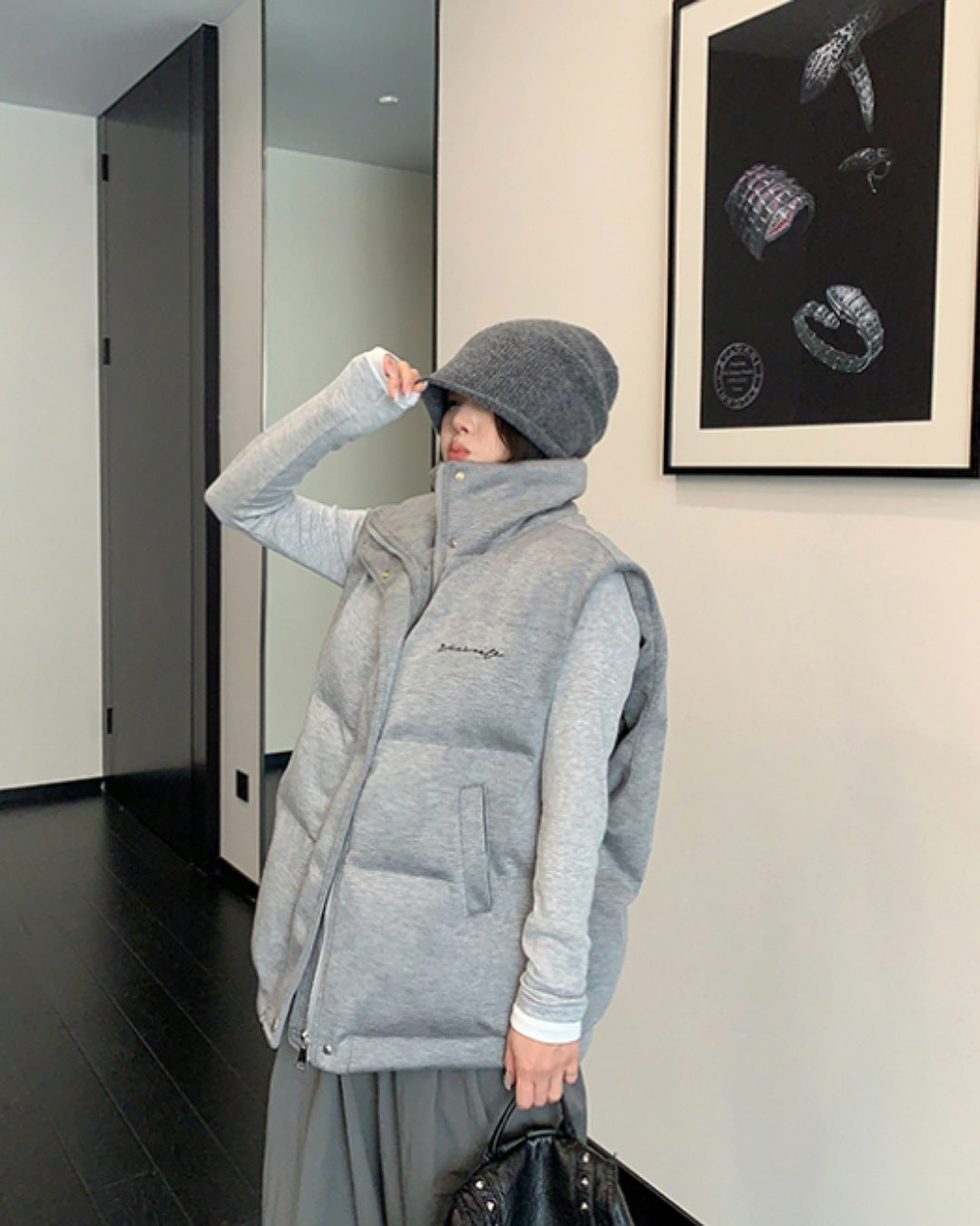 ハイネック中綿ベスト SL784