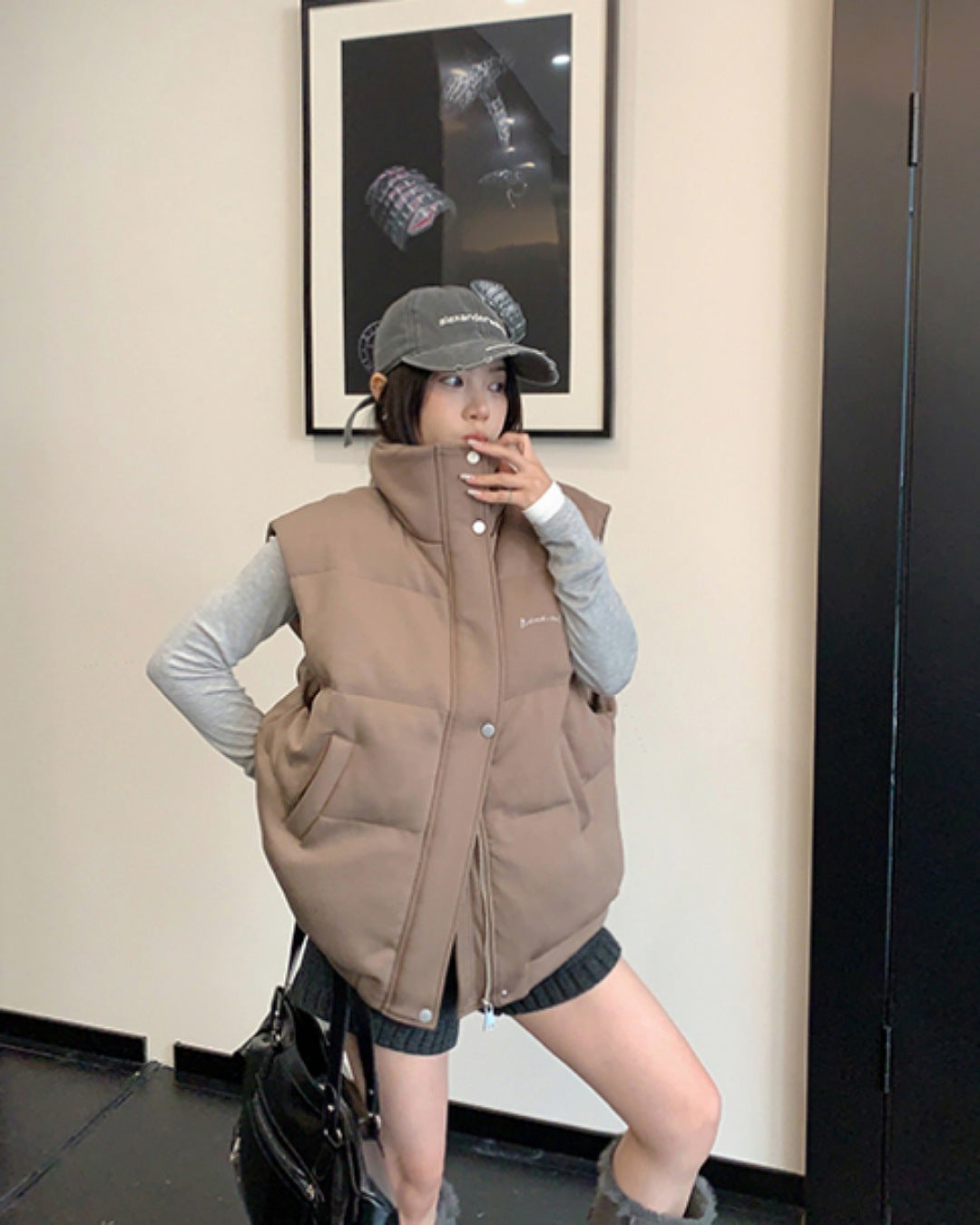 ハイネック中綿ベスト SL784