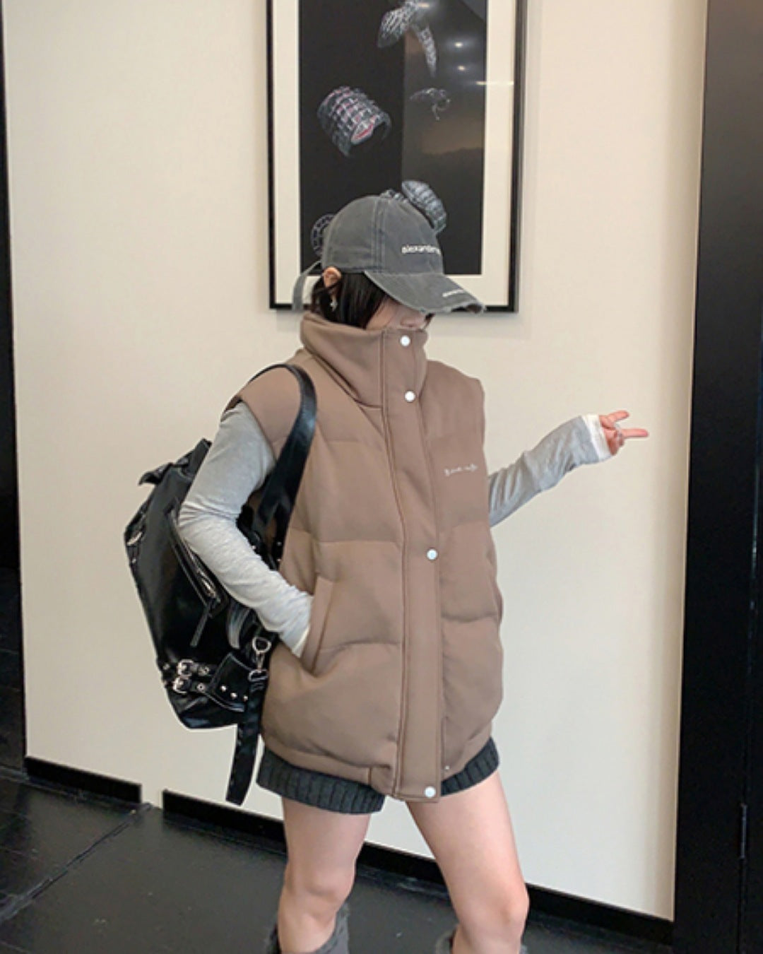 ハイネック中綿ベスト SL784