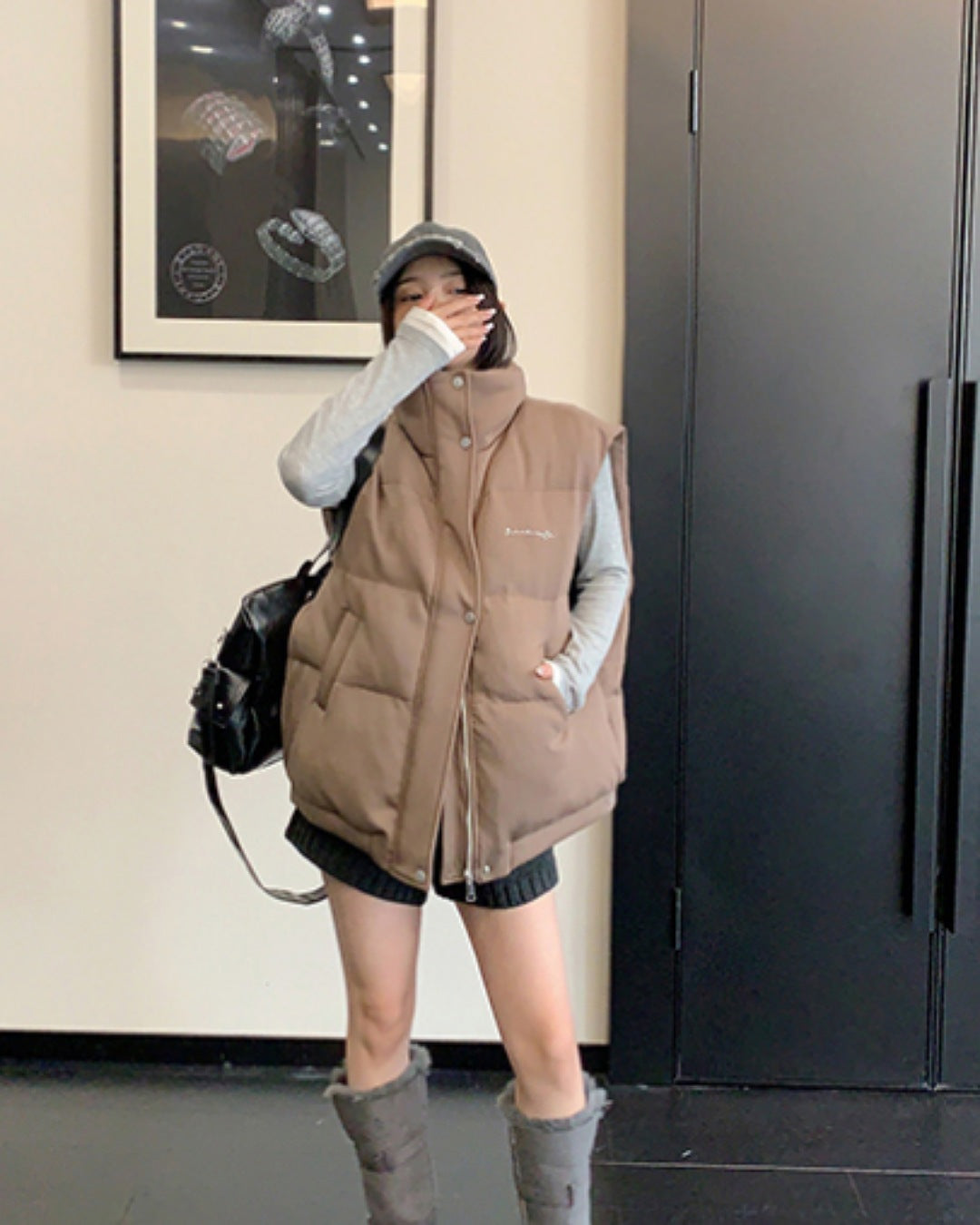 ハイネック中綿ベスト SL784