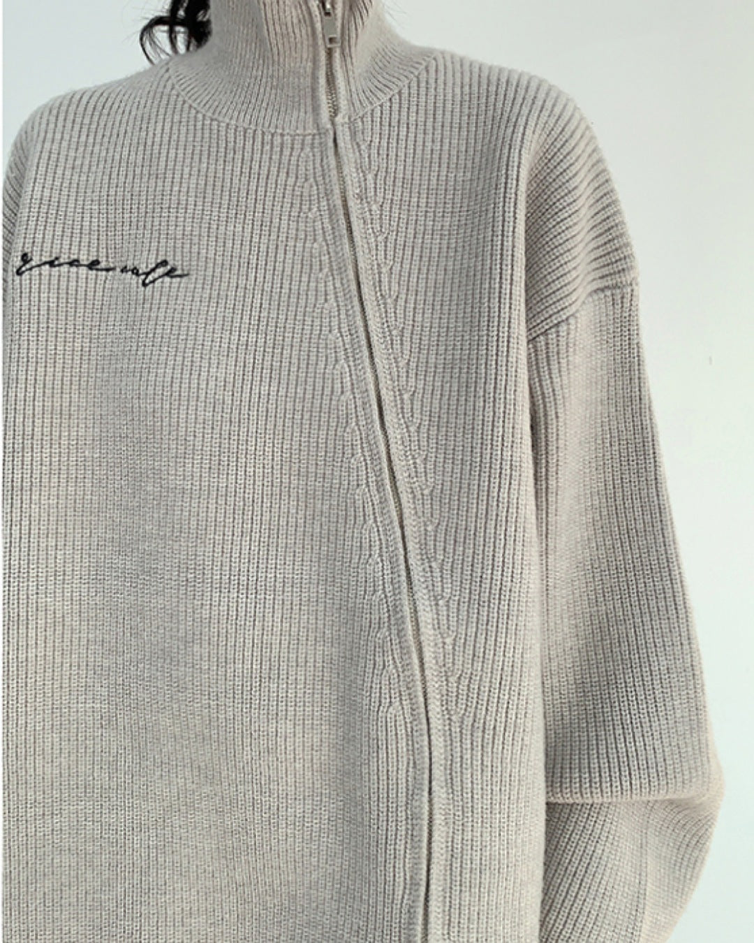 アシンメトリージップアップカーディガン SL786