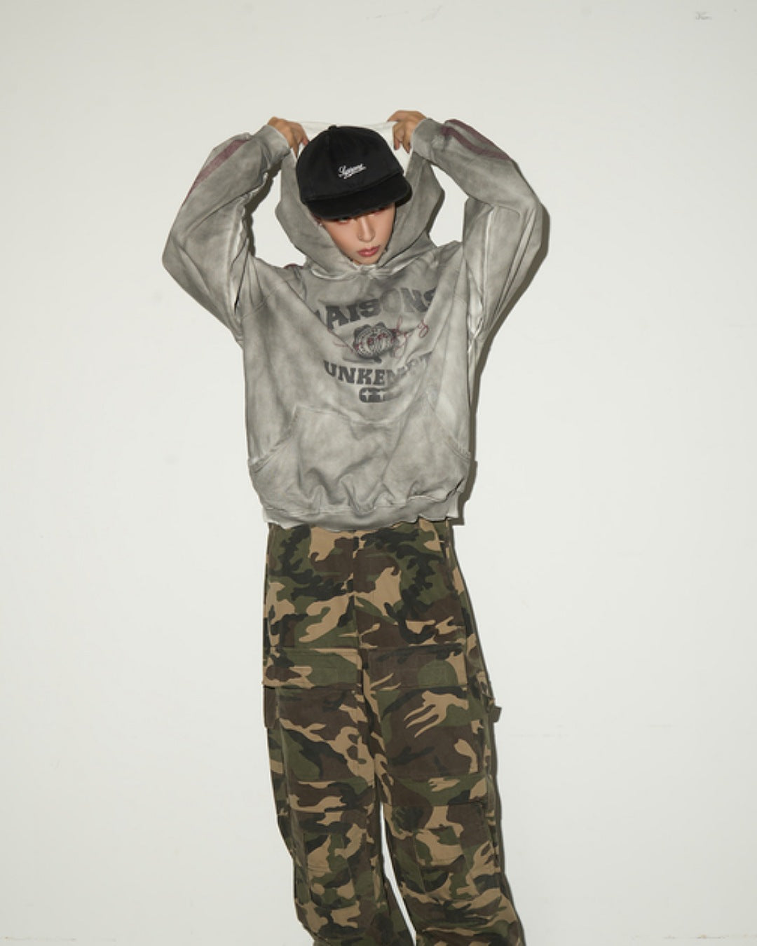 サイドラインエイジング加工フーディ SL789