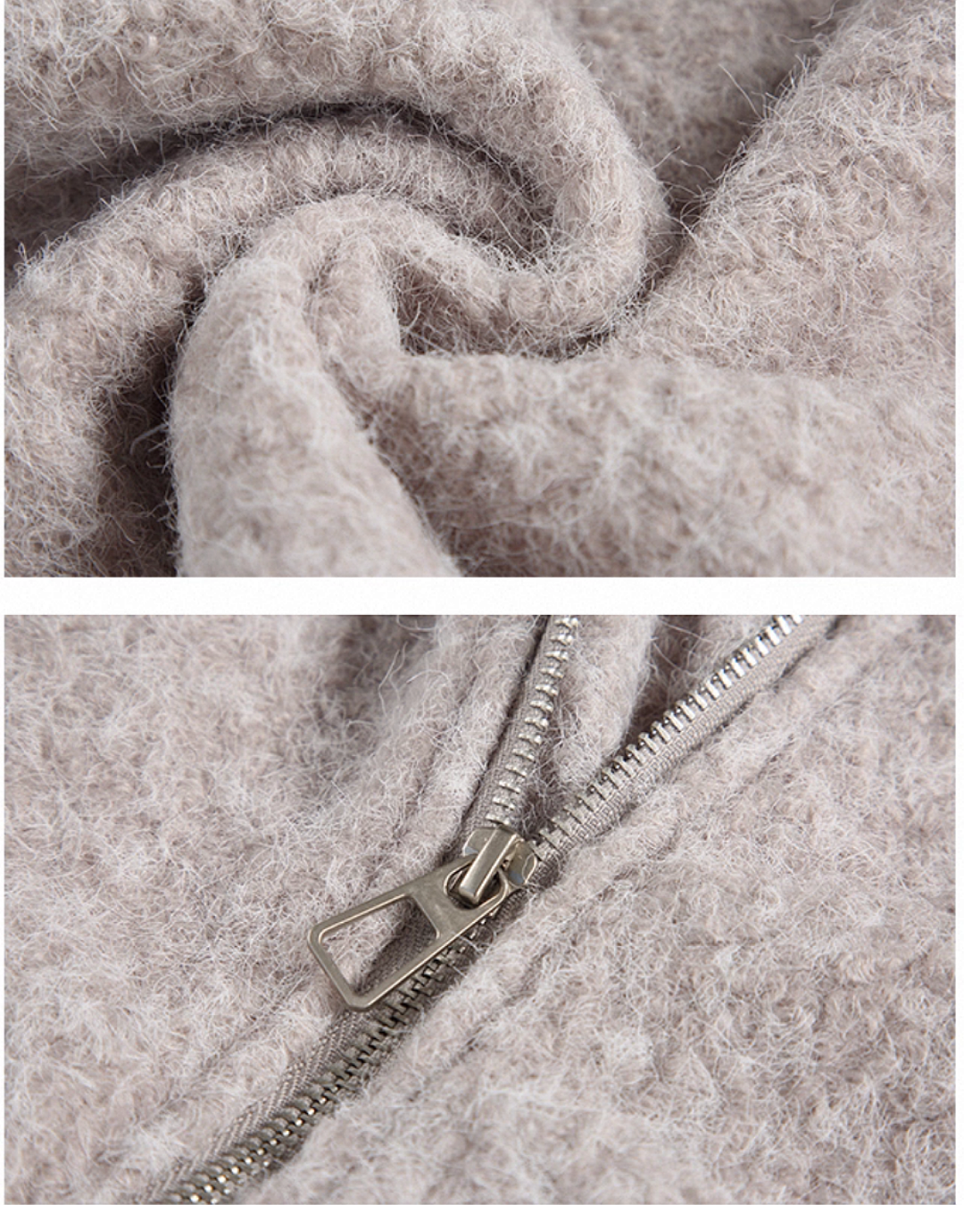 ショートボアジップアップコート SL828