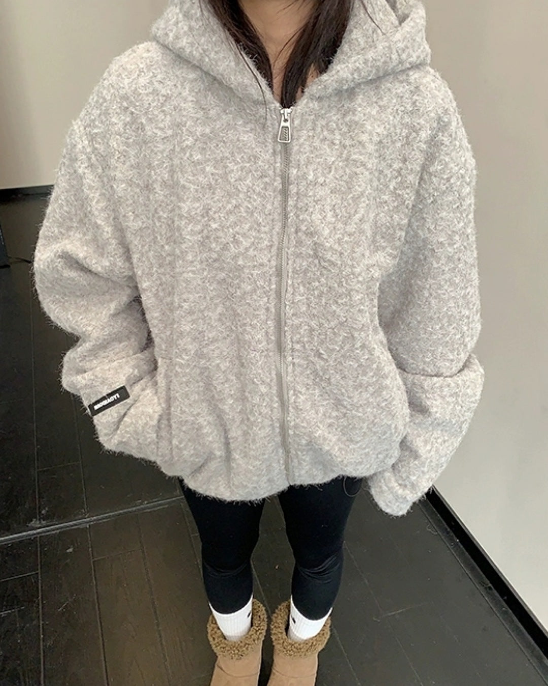 ショートボアジップアップコート SL828