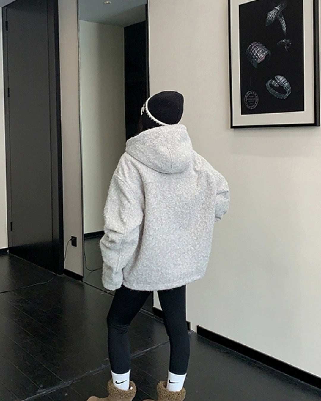 ショートボアジップアップコート SL828