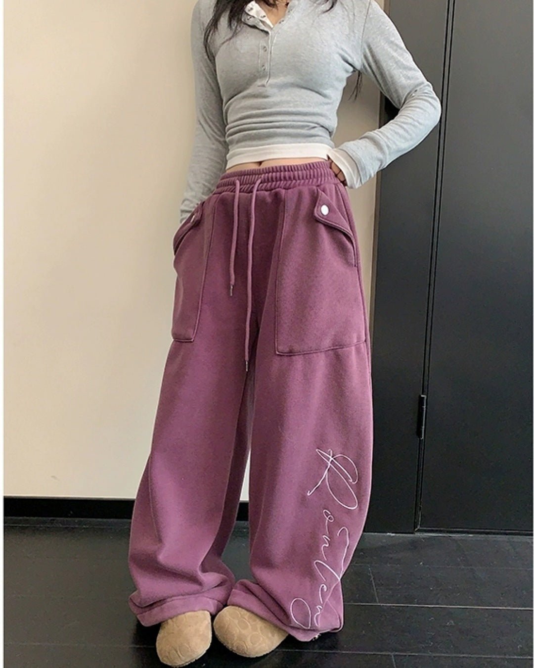 エンブロイダリーデザインイージーパンツ SL829