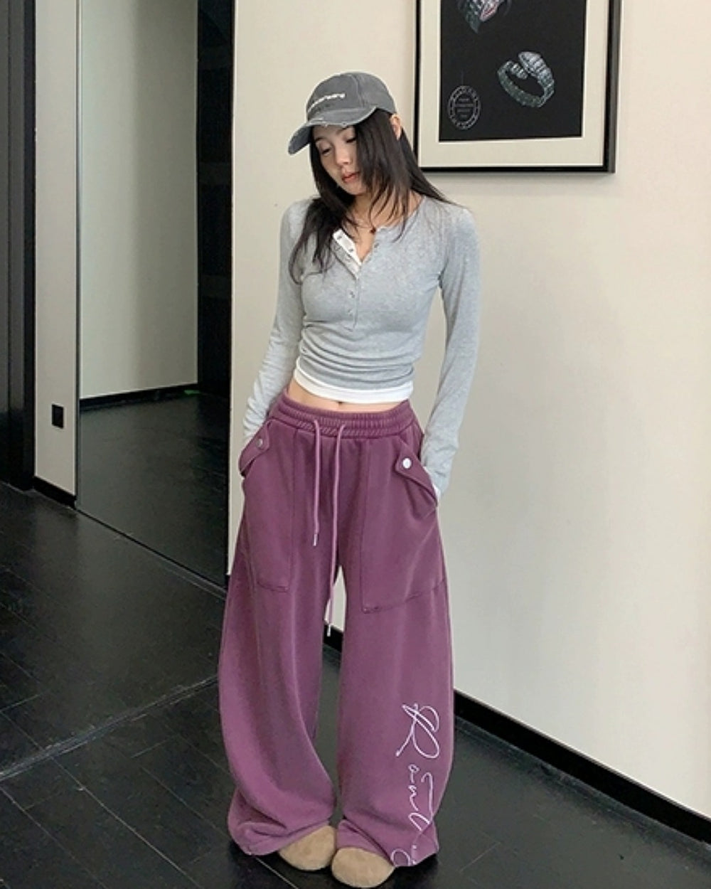 エンブロイダリーデザインイージーパンツ SL829