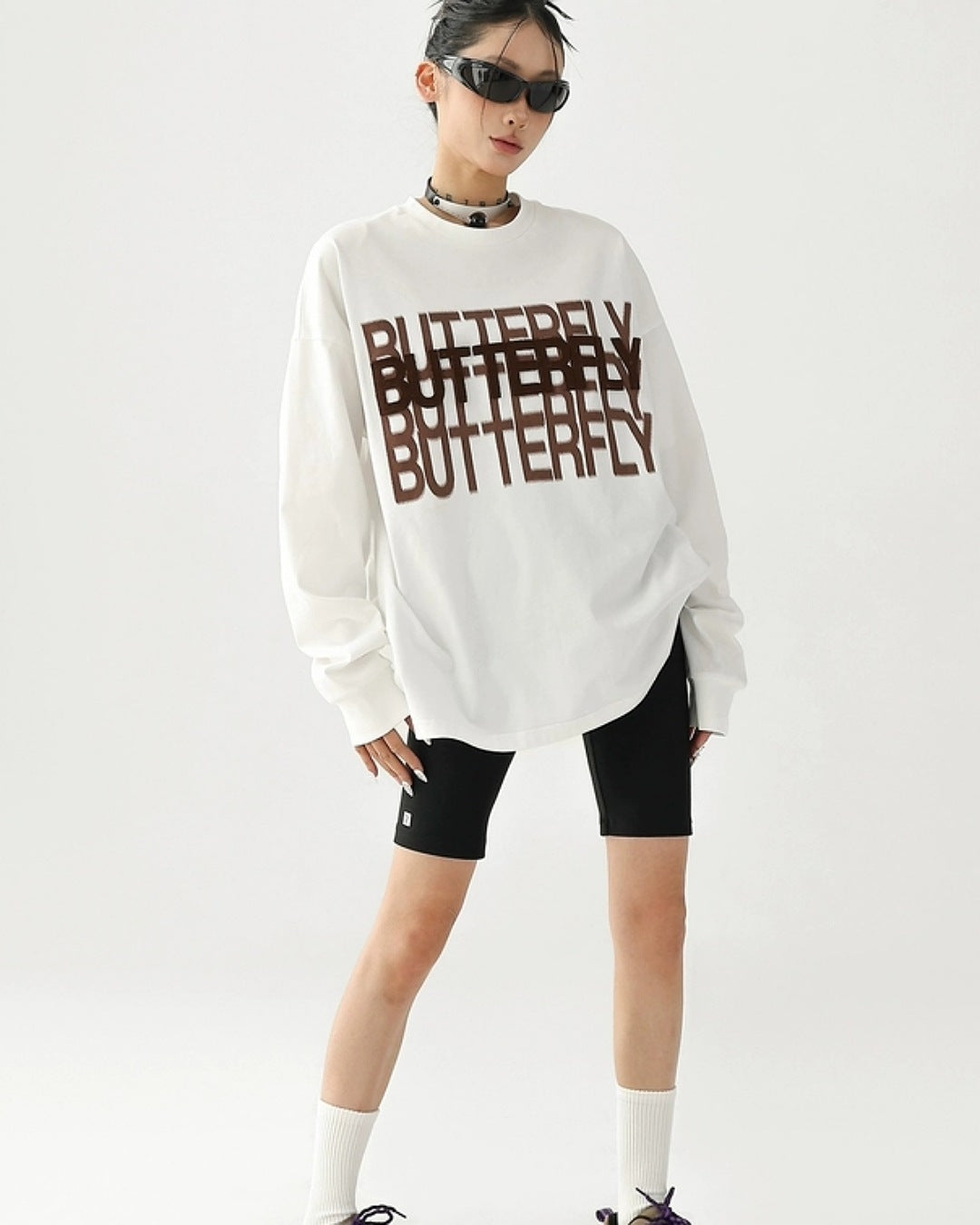 メニーロゴデザインロングＴシャツ SL846