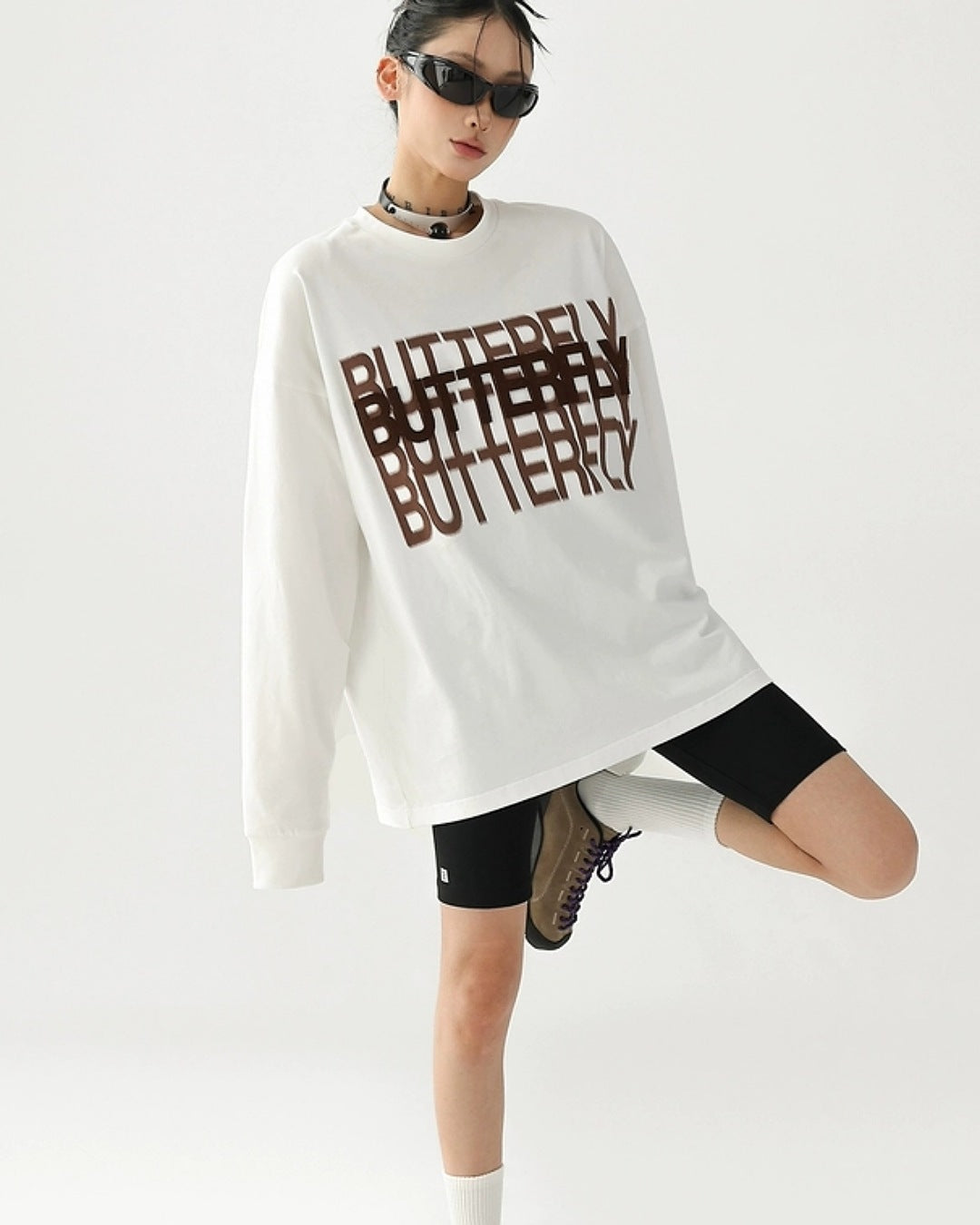 メニーロゴデザインロングＴシャツ SL846
