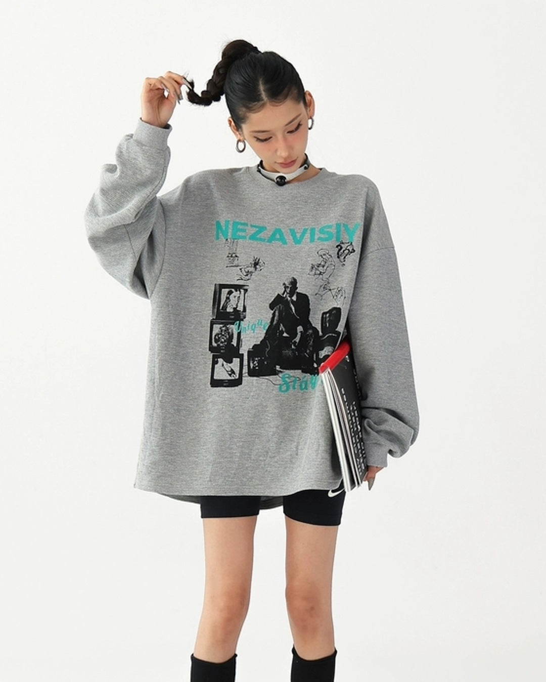 ピクチャープリントロングTシャツ SL848