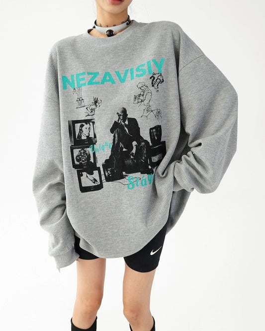 ピクチャープリントロングTシャツ SL848