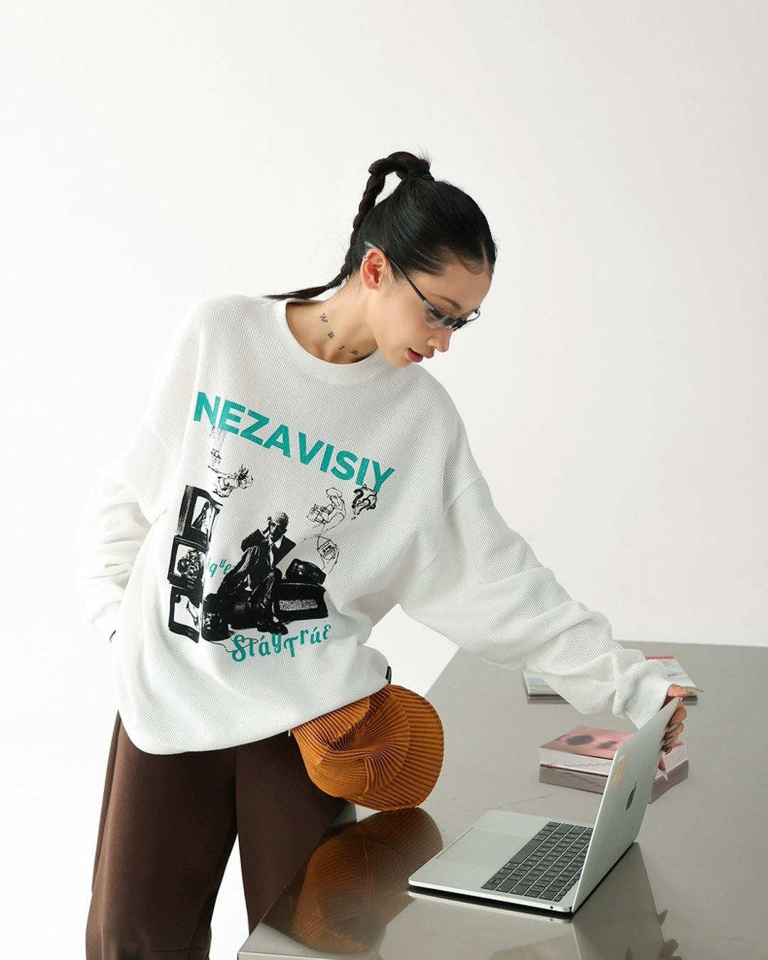 ピクチャープリントロングTシャツ SL848