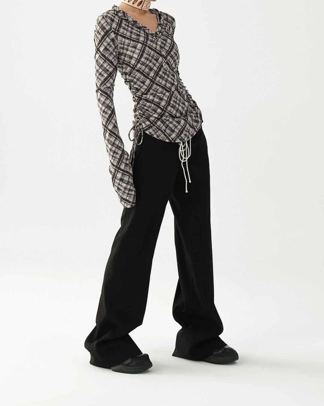 レースアップフレアパンツ SL849