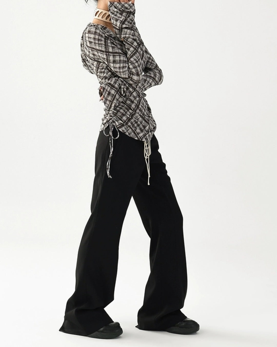 レースアップフレアパンツ SL849