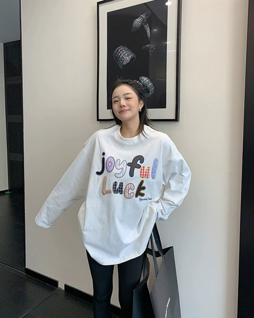 カラフルロゴデザインロンT SL856