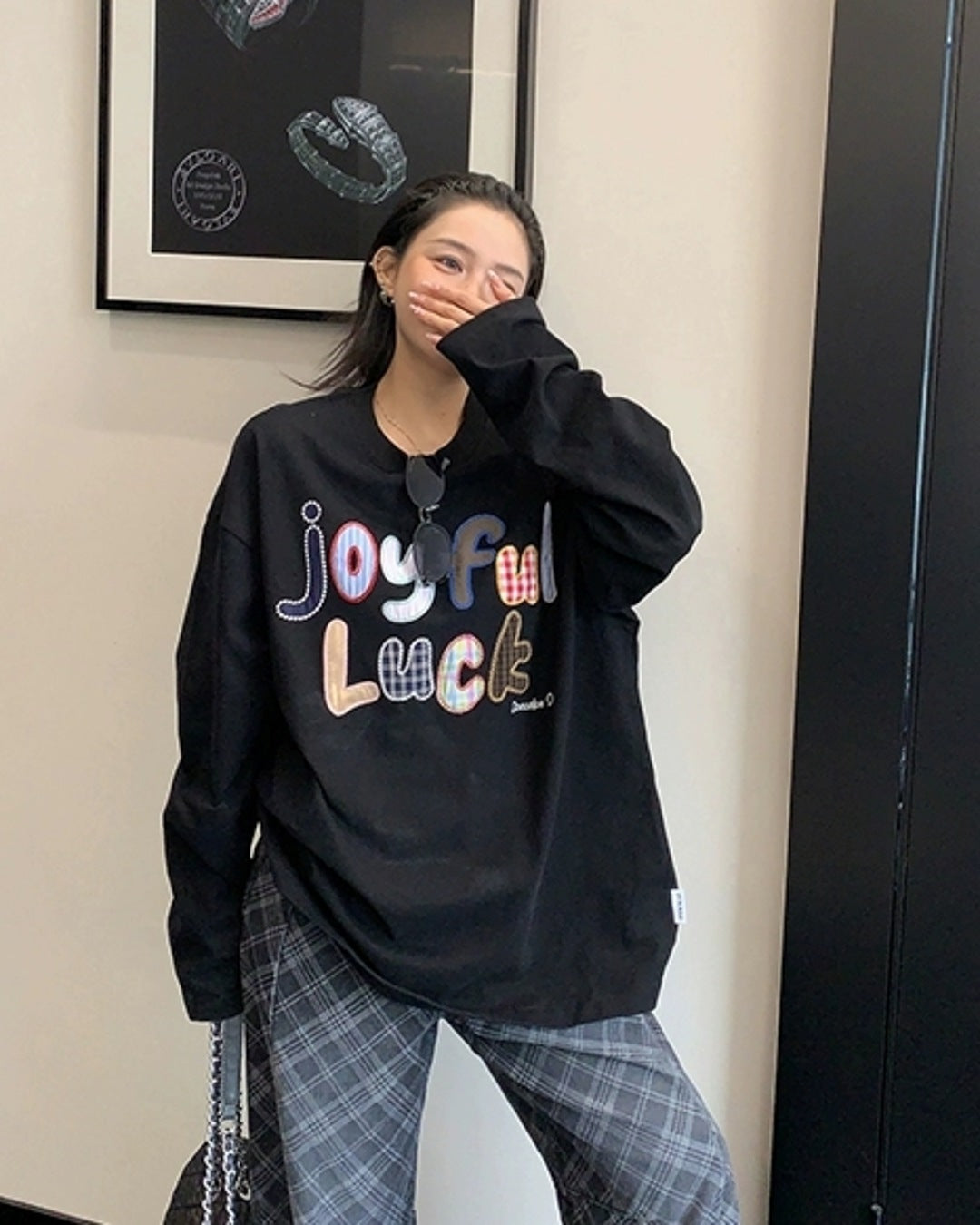 カラフルロゴデザインロンT SL856