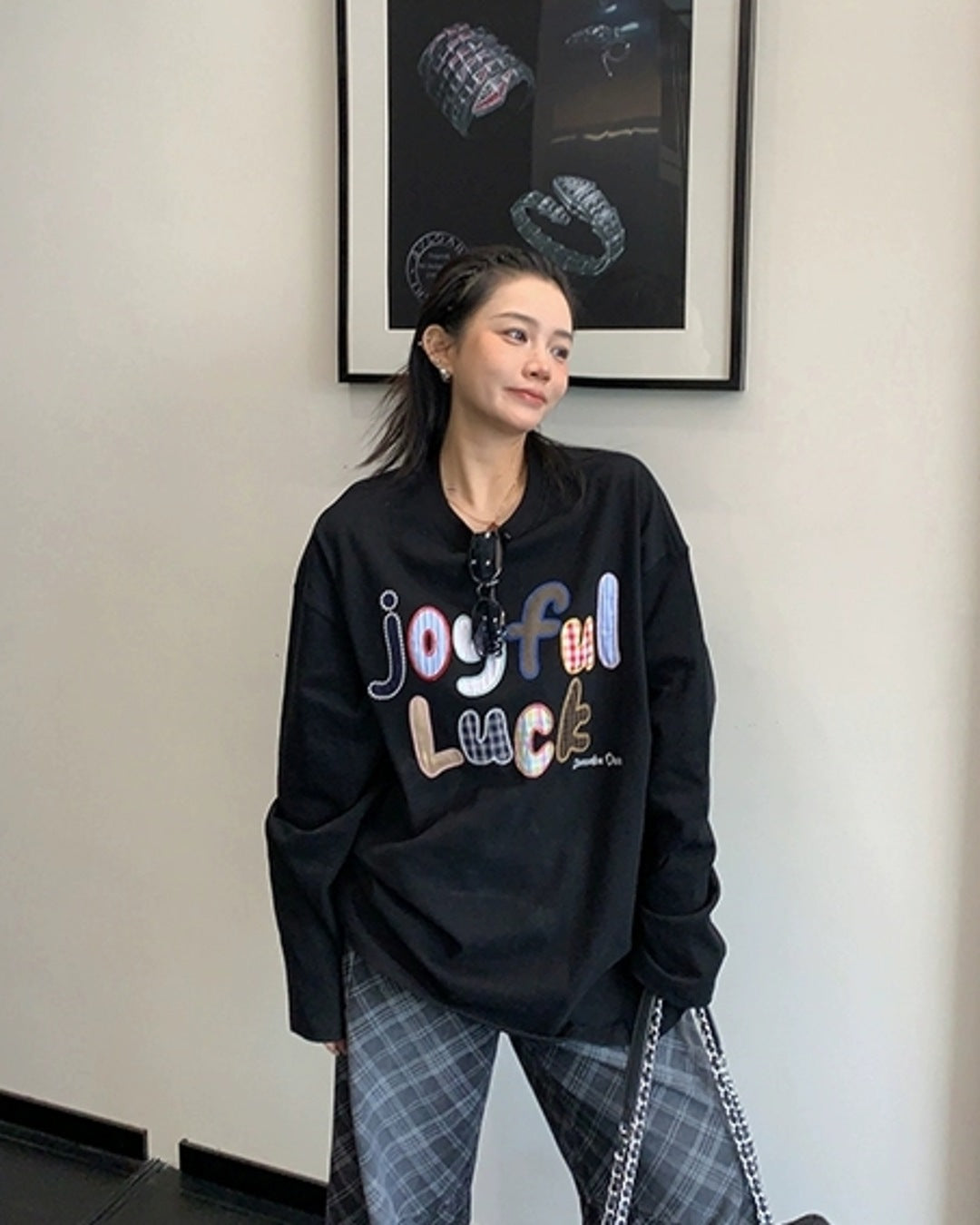 カラフルロゴデザインロンT SL856