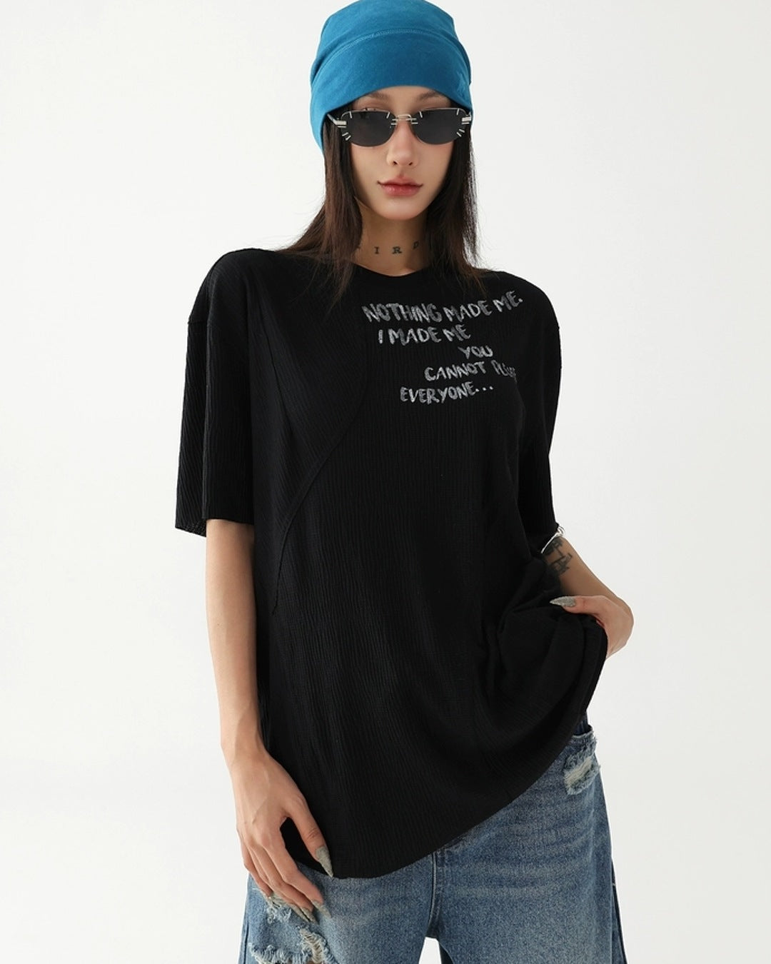 レタリングクリンクルTシャツ SL857