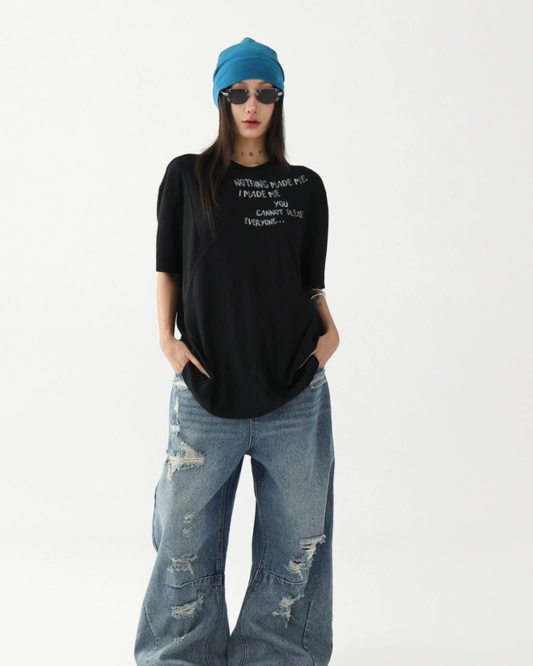 レタリングクリンクルTシャツ SL857