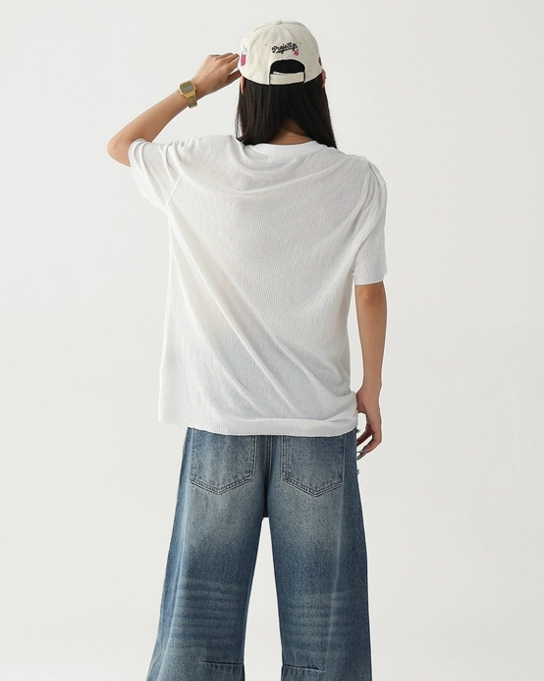 レタリングクリンクルTシャツ SL857