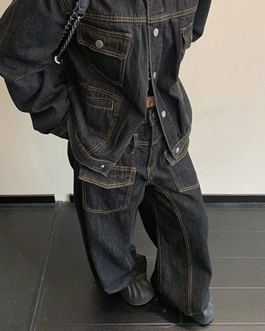 ブラックデニムパンツ SL860