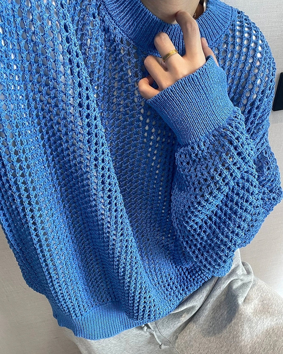 メッシュニットプルオーバー M046