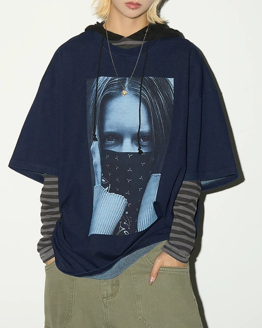 ピクチャープリントルーズTシャツ SL864