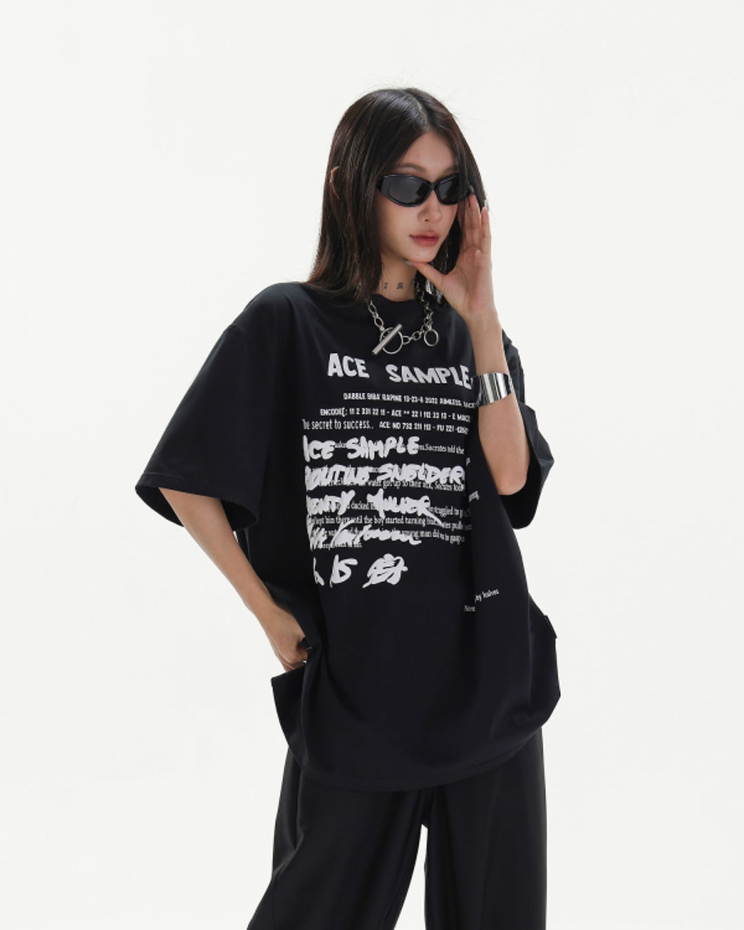 フロントレタリングTシャツ SL879