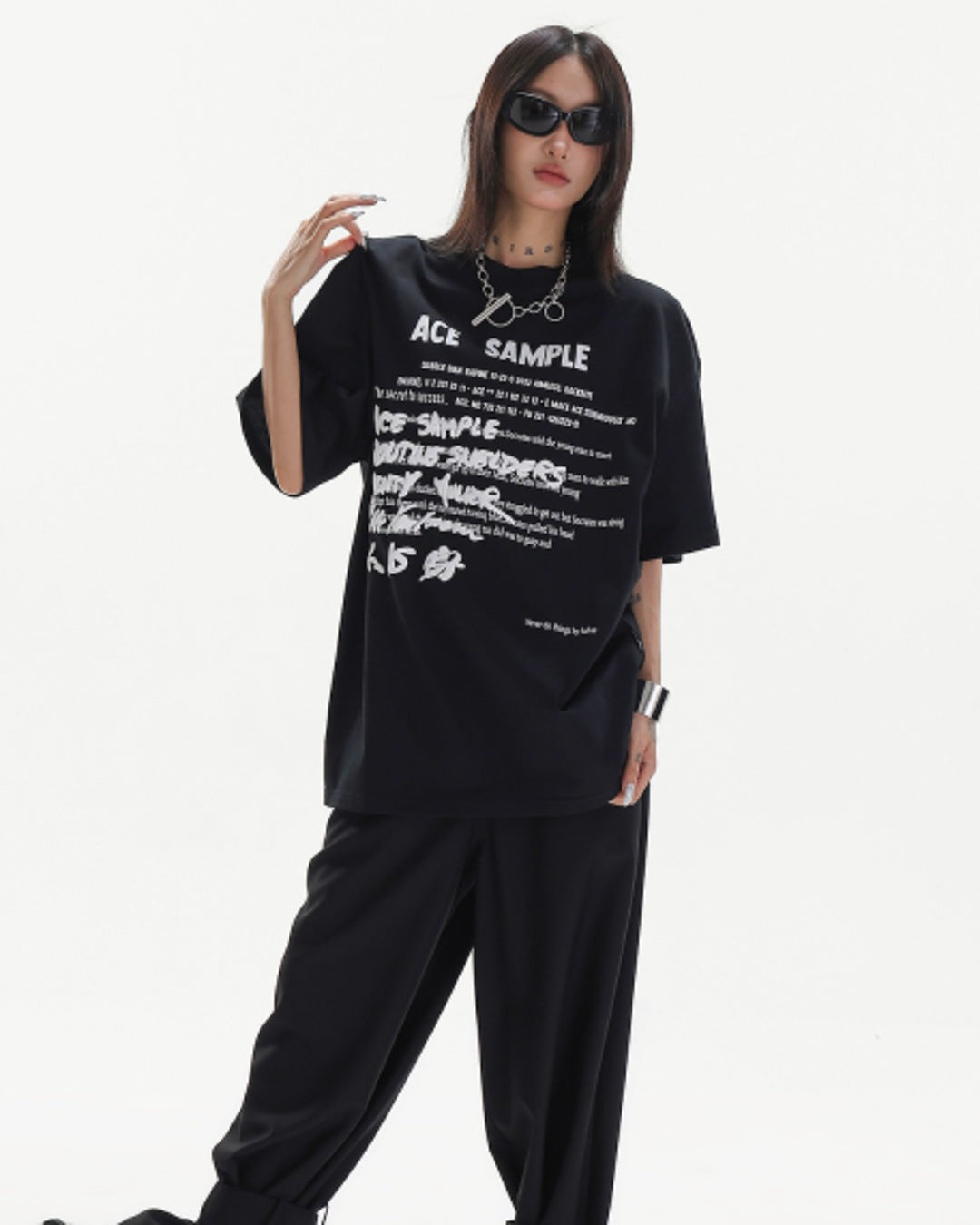 フロントレタリングTシャツ SL879