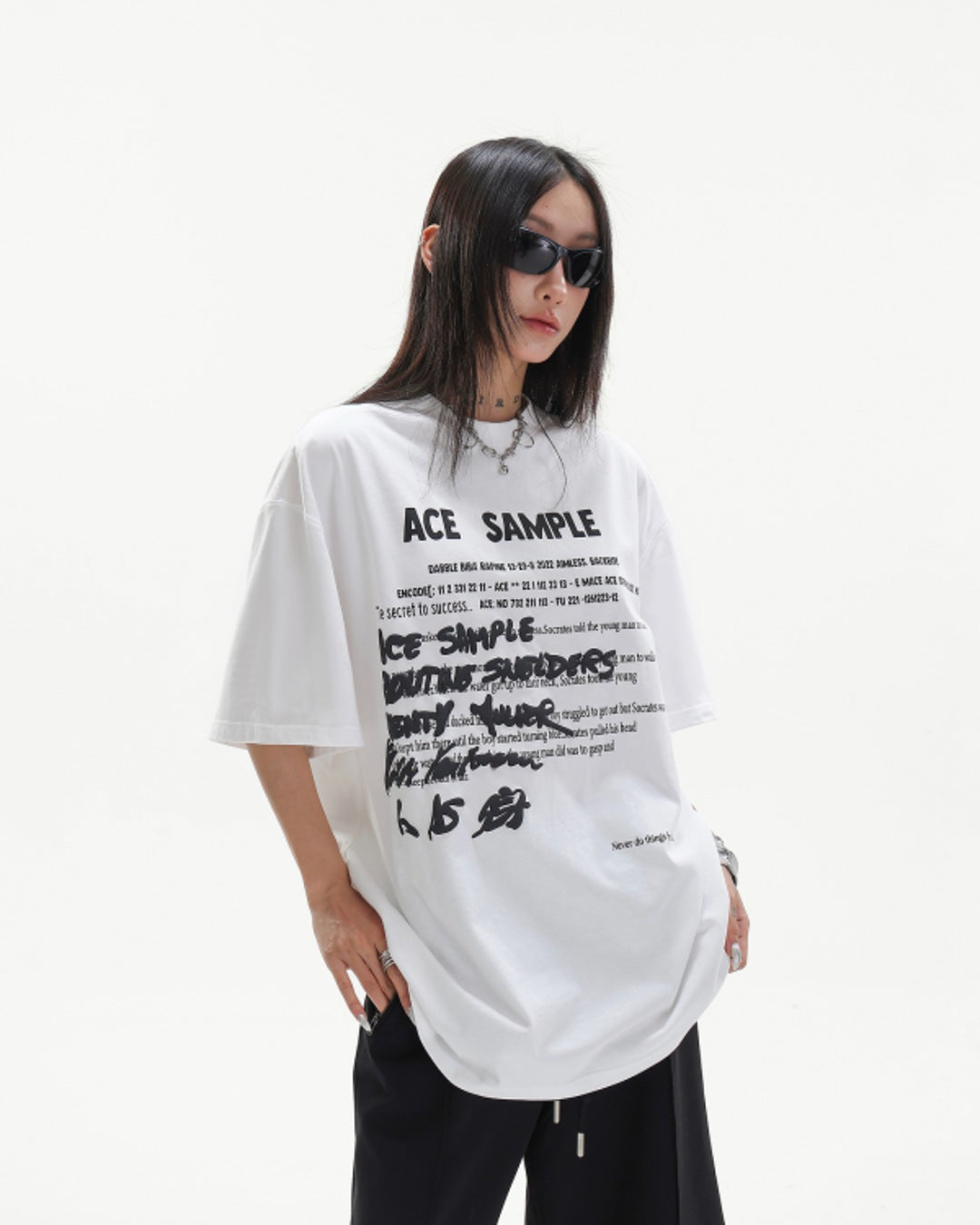 フロントレタリングTシャツ SL879