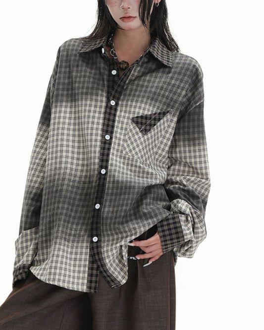 ボーダーグラデシャツ SL881